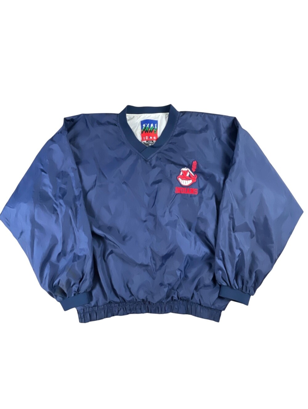 VTG. Fans Gear MLB Cleveland Indians Windbreaker Men's XL Pullover Jacket Blue